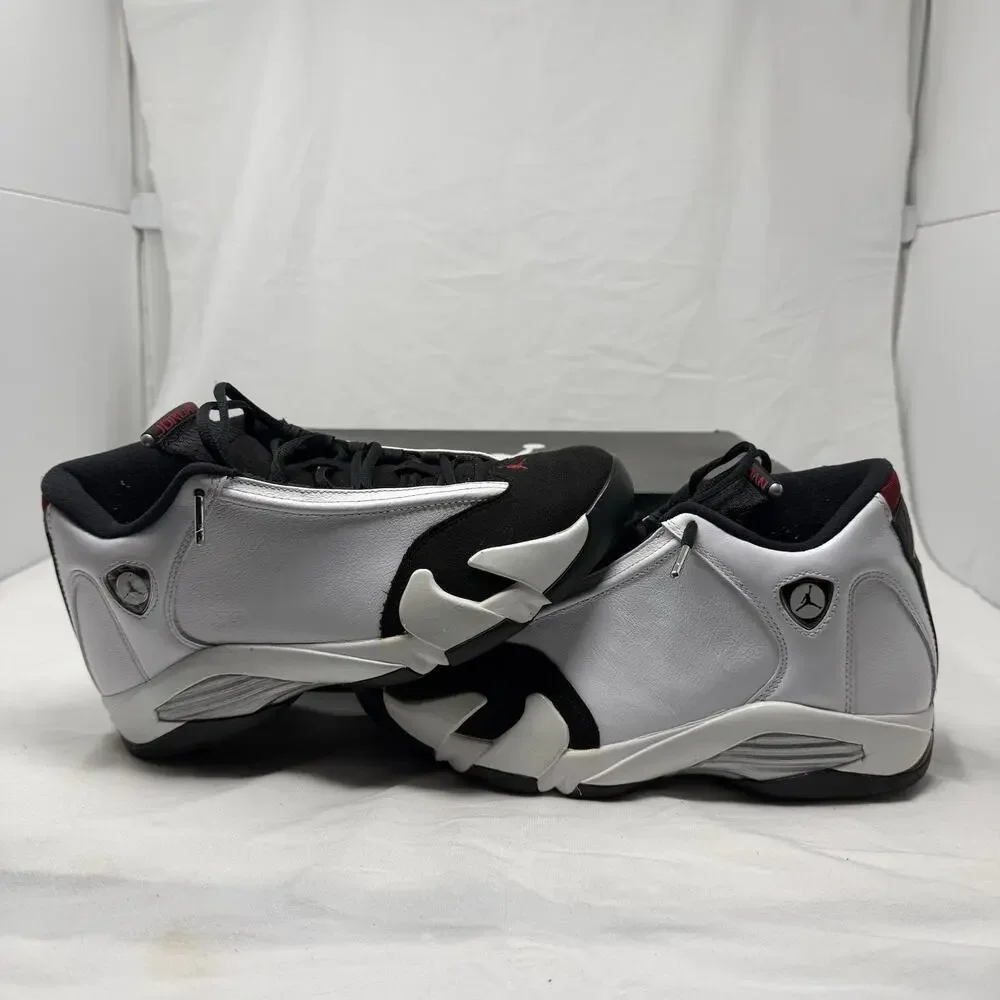 Jordan Air Jordan 14 Retro Black Toe 2014 487471-102 White/Black/Red Sz 8.5